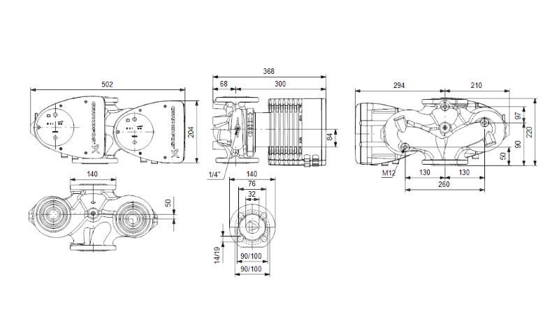 Grundfos MAGNA1 D 32-120 F - 99221286